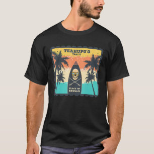 Tahiti Surfing Teahupoo Palms Waves Polynesia Surf T-Shirt