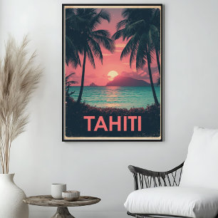 Tahiti Tranquility – Vintage South Pacific Travel Poster