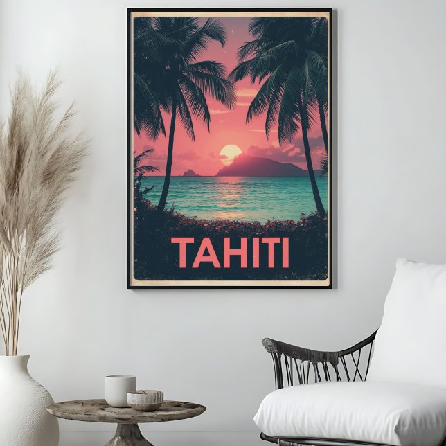 Tahiti Tranquility – Vintage South Pacific Travel Poster (Creator Uploaded)