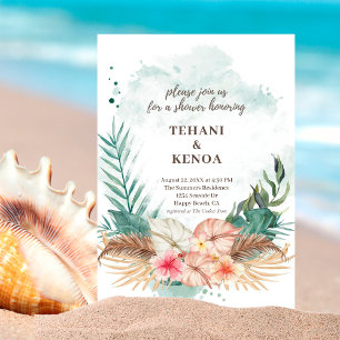 Tahiti   Tropical Beach Baby Shower Invitation