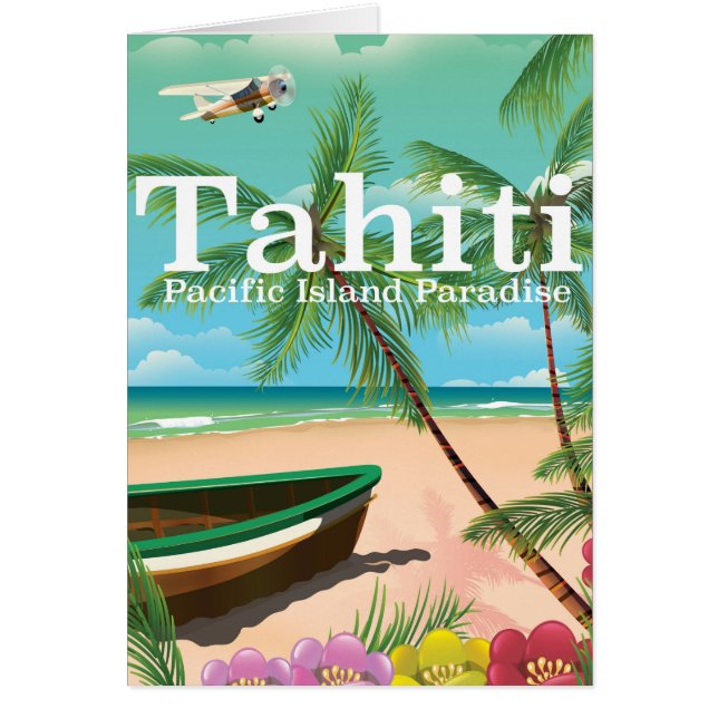 Tahiti vintage travel poster (Front)