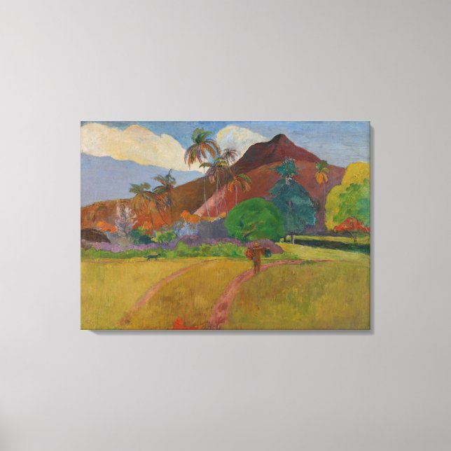 Tahitian Landscape, 1891 (oil on canvas) Canvas Print (Front)