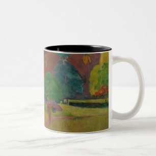 Tahitian Landscape, 1891 (oil on canvas) Two-Tone Coffee Mug