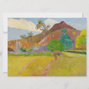 Tahitian Landscape (by Paul Gaugin) Card