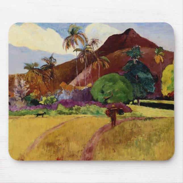 Tahitian Landscape by Paul Gaugin Mouse Mat (Front)