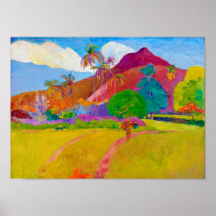 Tahitian Landscape, Gauguin Poster