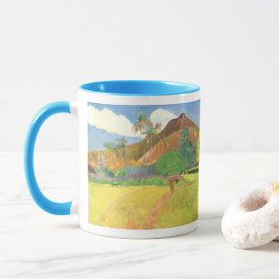 Tahitian Landscape, Mountains Tahiti, Paul Gauguin Mug