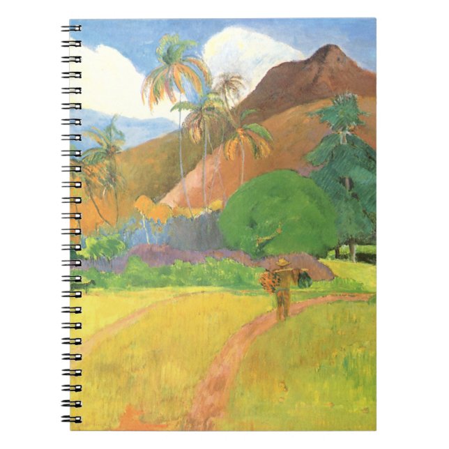 Tahitian Landscape, Mountains Tahiti, Paul Gauguin Notebook (Front)