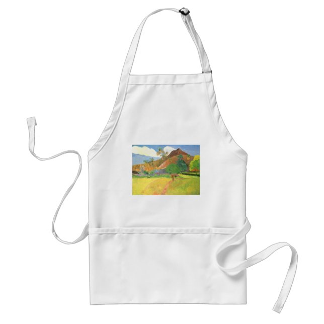 Tahitian Landscape, Mountains Tahiti, Paul Gauguin Standard Apron (Front)