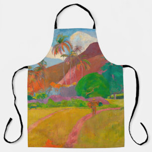 Tahitian Landscape Paul Gauguin Post-Impressionist Apron