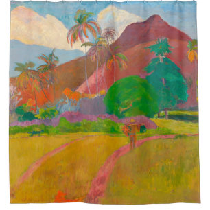 Tahitian Landscape Paul Gauguin Post-Impressionist Shower Curtain