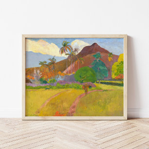Tahitian Landscape   Paul Gauguin Poster