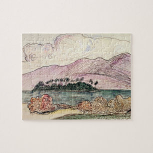 Tahitian Landscape (w/c on paper) Jigsaw Puzzle