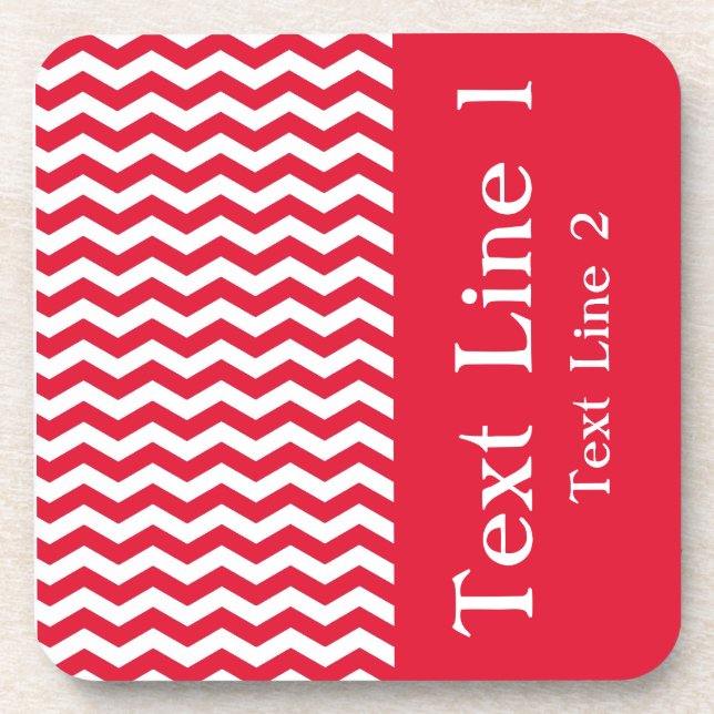 Tahitian Orchid Wave Chevron customizable Coaster (Front)