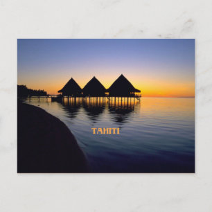 Tahitian Sunset Postcard