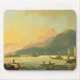 Tahitian War Galleys in Matavai Bay, Tahiti, 1766 Mouse Mat