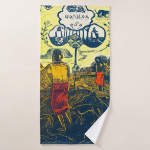Tahitian Women and Dog, Gauguin Bath Towel