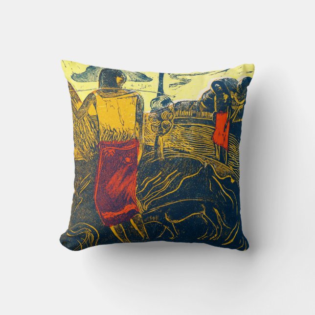 Tahitian Women and Dog, Gauguin Cushion (Front)
