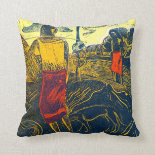 Tahitian Women and Dog, Gauguin Cushion