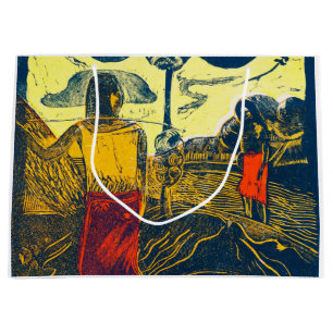 Tahitian Women and Dog, Gauguin Large Gift Bag
