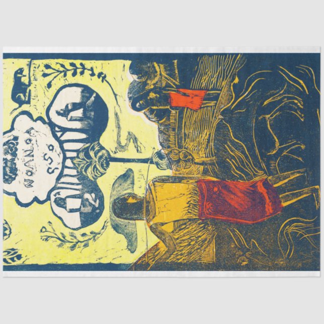 Tahitian Women and Dog, Gauguin Tissue Paper (Front)