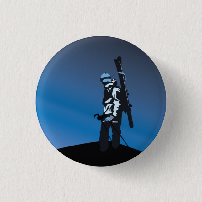 tahoe backcountry looking out 3 cm round badge (Front)