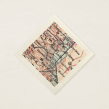 Tahoe California Vintage cocktail napkins