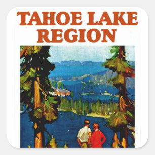 Tahoe Lake Region Square Sticker