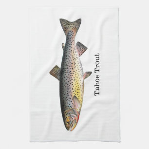 Tahoe Trout Fish Tea Towel