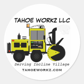 Tahoe Workz Llc Snow Removal Services Classic Round Sticker