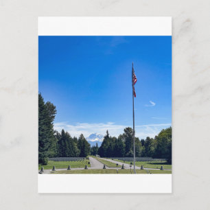 Tahoma National Cemetery Flag and Headstones Postcard