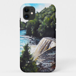 Tahquamenon Falls Acrylic Painting iPhone 11 Case