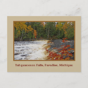 TAHQUAMENON FALLS IN AUTUMN / MICHIGAN'S U.P. POSTCARD