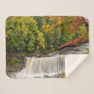 Tahquamenon Falls in Fall Sherpa Blanket