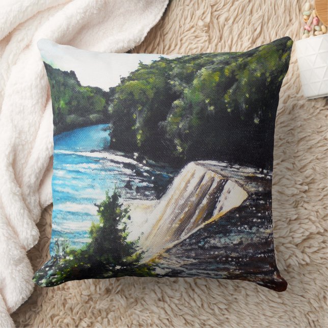 Tahquamenon Falls Painting Cushion (Blanket)