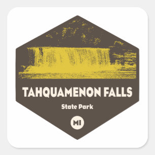 Tahquamenon Falls State Park Michigan Square Sticker