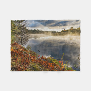 Tahquamenon River Sunrise   Paradise, Michigan Fleece Blanket