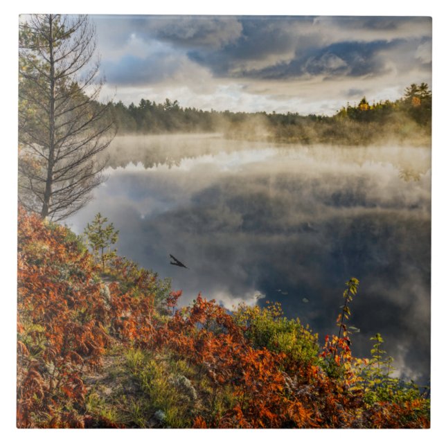 Tahquamenon River Sunrise | Paradise, Michigan Tile (Front)