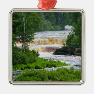 Tahquamenon The Lower Falls Metal Tree Decoration