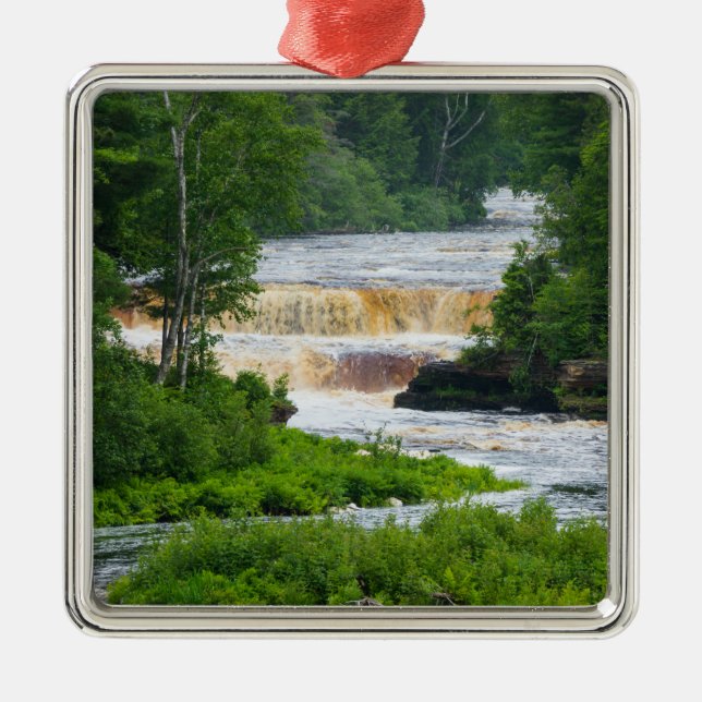 Tahquamenon The Lower Falls Metal Tree Decoration (Front)