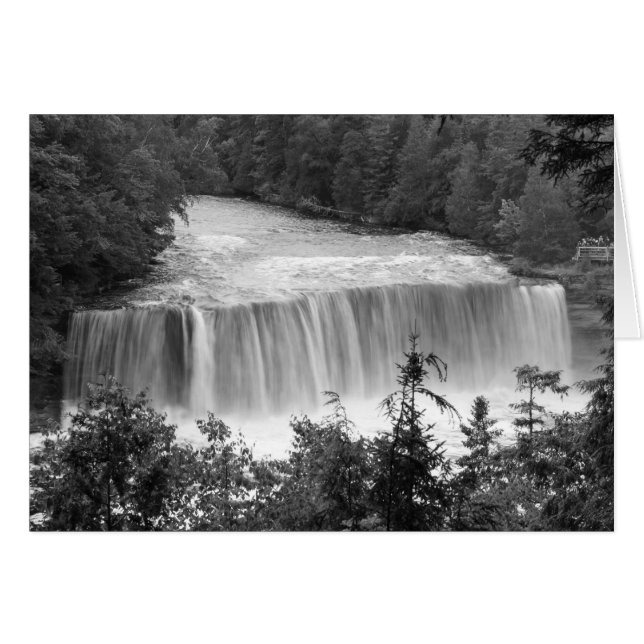 Tahquamenon Upper Falls Grayscale (Front Horizontal)