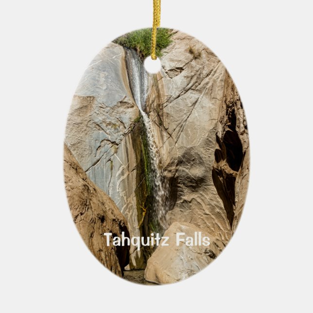 Tahquitz Falls, Palm Springs, CA Ceramic Tree Decoration (Front)