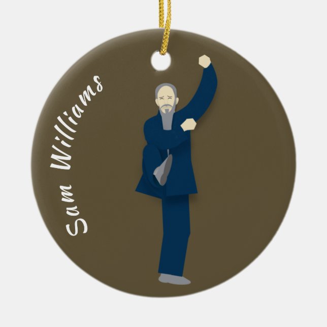 Tai Chi Ceramic Tree Decoration (Front)
