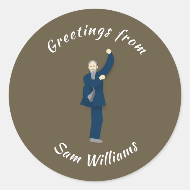 Tai Chi Classic Round Sticker (Front)