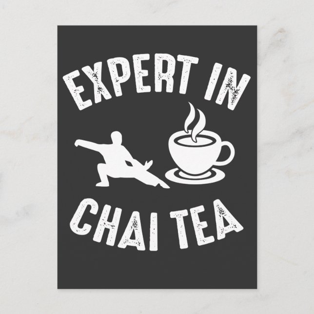 Tai Chi Expert In Chai Tea Martial Arts Barista Postcard (Front)