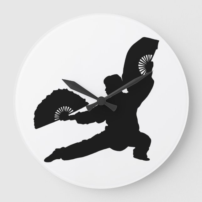 Tai Chi Fan Wall Clock (Front)