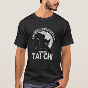 Tai Chi Grandma Yin Yang Martial Arts Taiji Retro T-Shirt