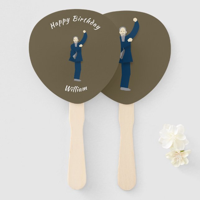 Tai Chi Hand Fan (Front and Back)