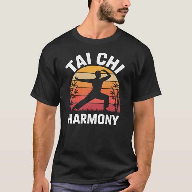 Tai Chi Harmony – Sunset Silhouette T-Shirt (Front)