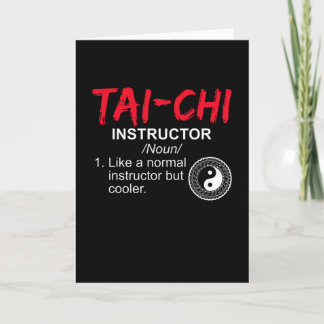 Tai Chi Instructor Tai Chi Fighter Card